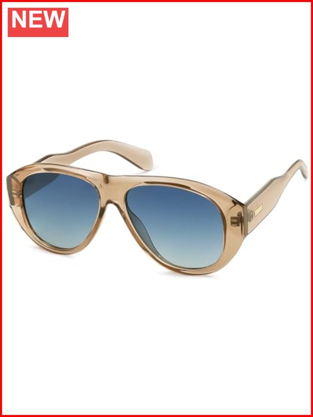Retro Oversized Polarized Aviator Sunglasses UV400 Unisex Full-Frame
